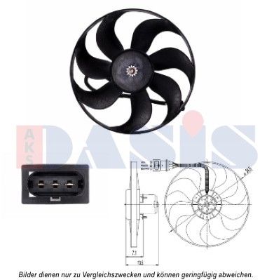 AKS DASIS ventiliatorius, radiatoriaus 488029N